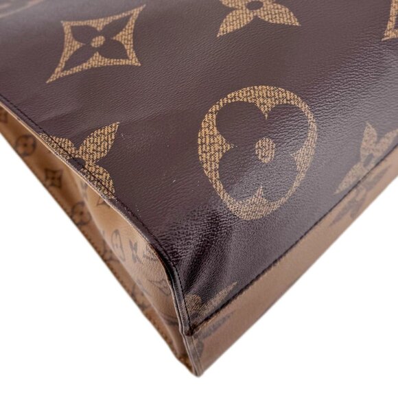 Louis Vuitton  Onthego GM Reverse Monogram Canvas Tote Bag Brown - Picture 10 of 16
